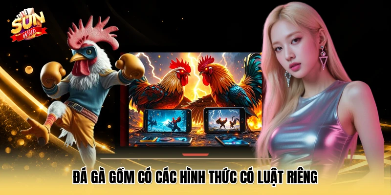 Đá gà gồm có các hình thức có luật riêng
