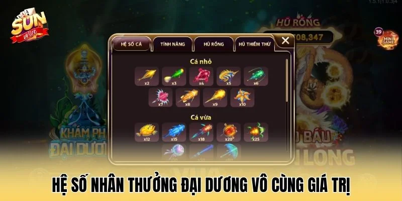 Hệ số nhân thưởng đại dương vô cùng giá trị