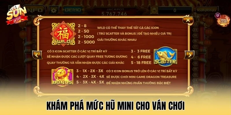 Khám phá mức hũ Mini cho ván chơi