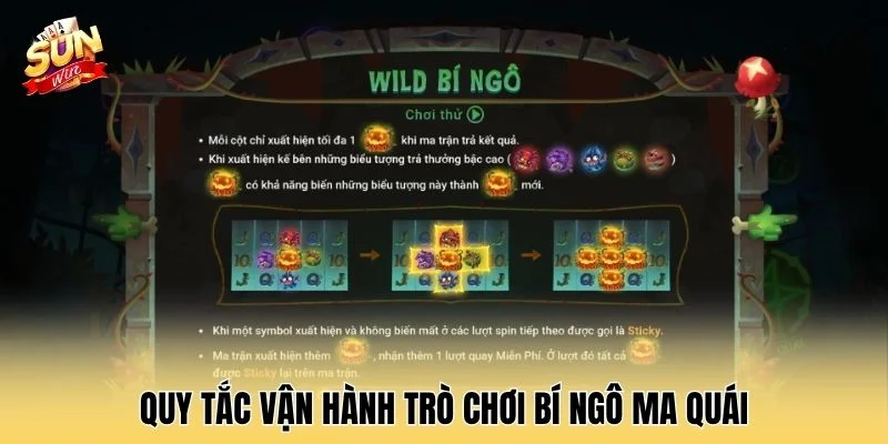 Quy tắc vận hành trò chơi bí ngô ma quái