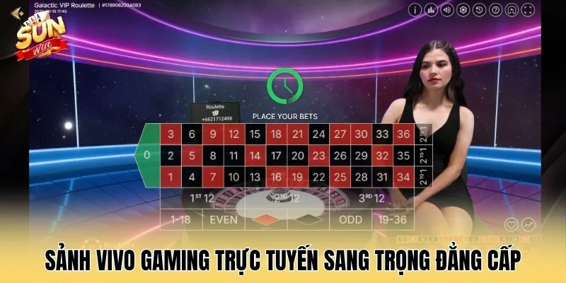 Sảnh Vivo gaming trực tuyến sang trọng đẳng cấp